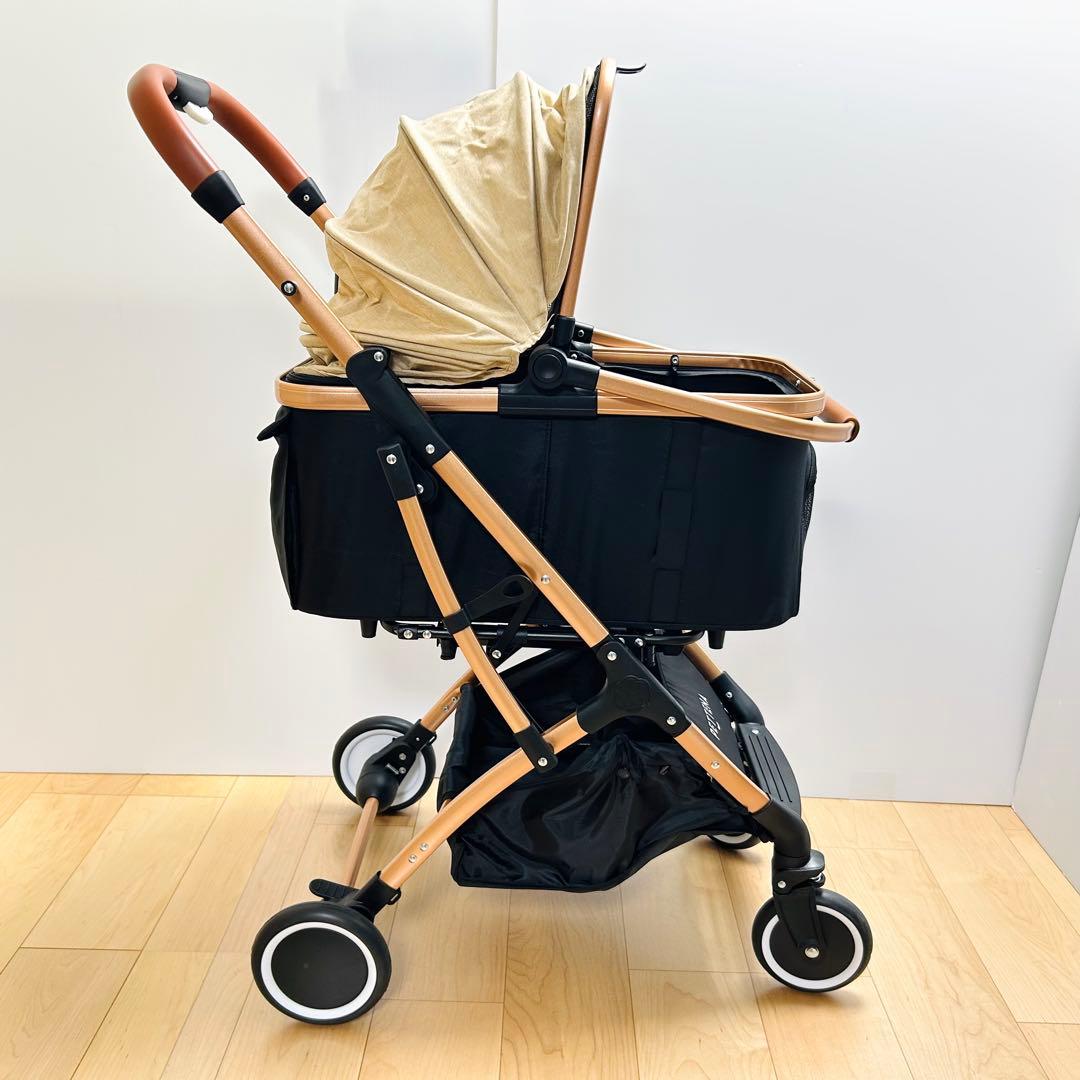 未使用 PETTENA 折りたたみ軽量ペットカート Kight ゴールド