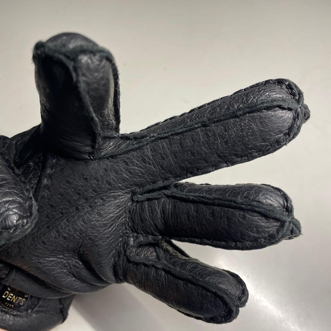 デンツ ペッカリー ブラック 7-1/2 ハンプトン カシミア製ライニング