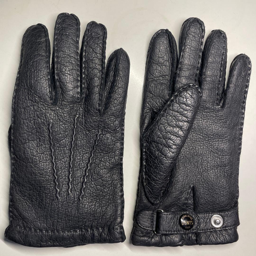 デンツ ペッカリー ブラック 7-1/2 ハンプトン カシミア製ライニング