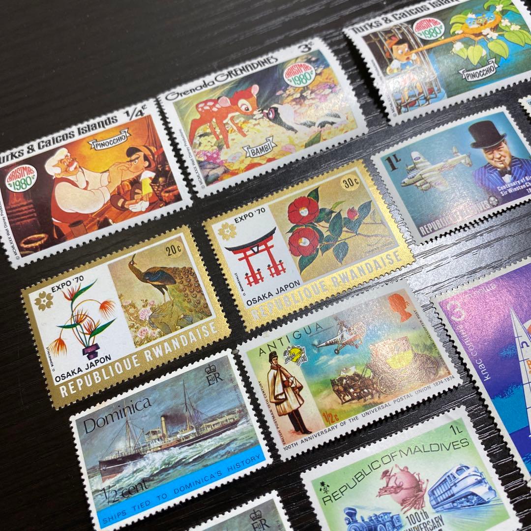 海外切手 記念切手 入手困難 絶版 未使用 71枚 コレクション 激レア❗️