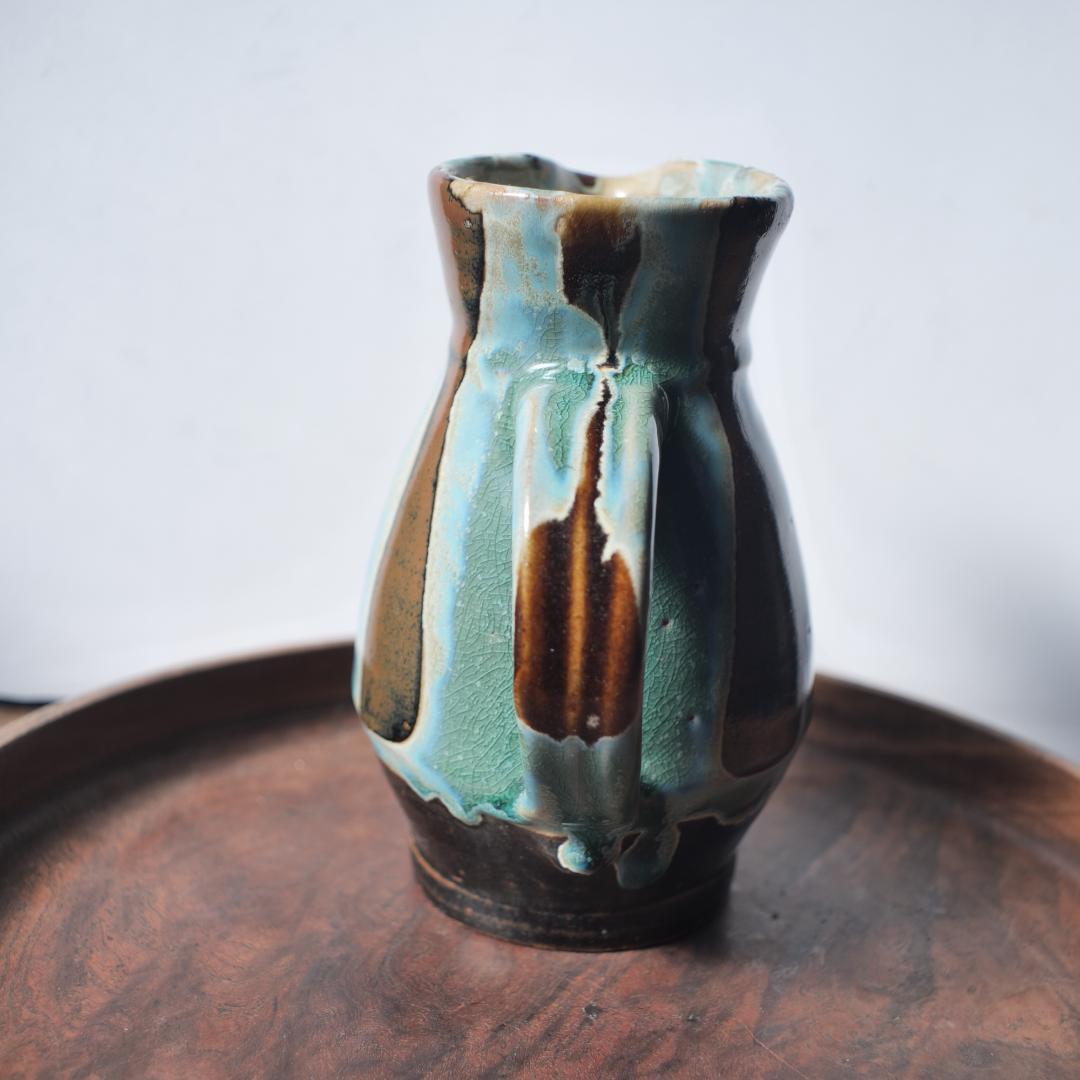 【民藝】出西窯 水差し 花瓶 フラワーベース ピッチャー 作家物
