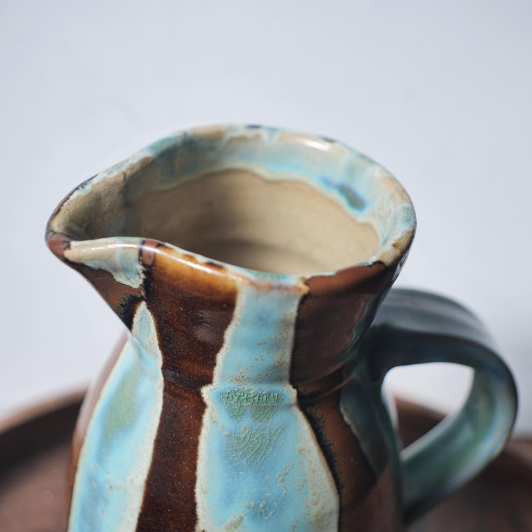 【民藝】出西窯 水差し 花瓶 フラワーベース ピッチャー 作家物