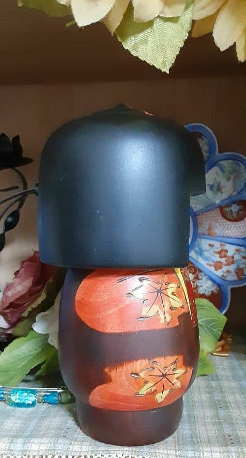 美品✨創作こけし(大)☘️民芸品 こけし☘️紅葉もみじ