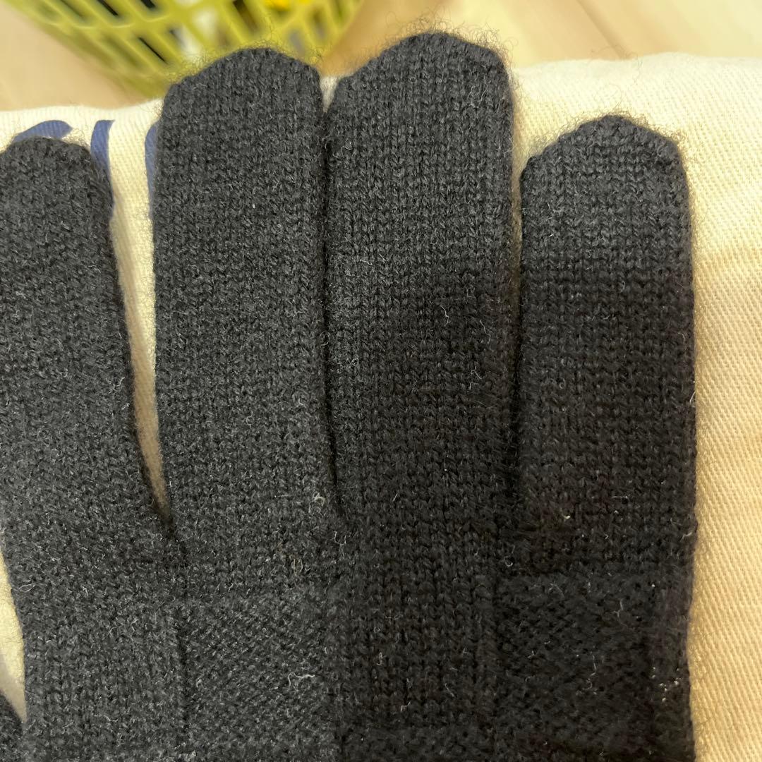 LUIS VUITTONカシミア手袋ブラック