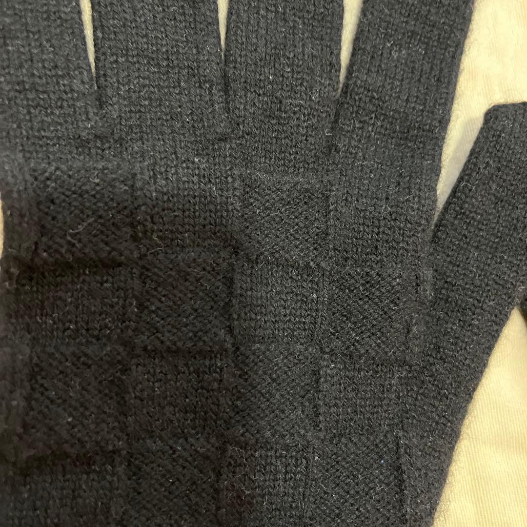 LUIS VUITTONカシミア手袋ブラック