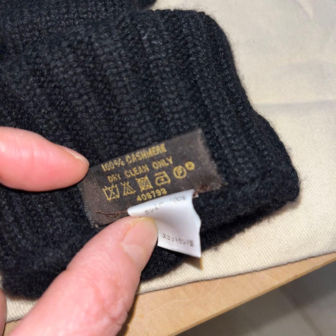 LUIS VUITTONカシミア手袋ブラック