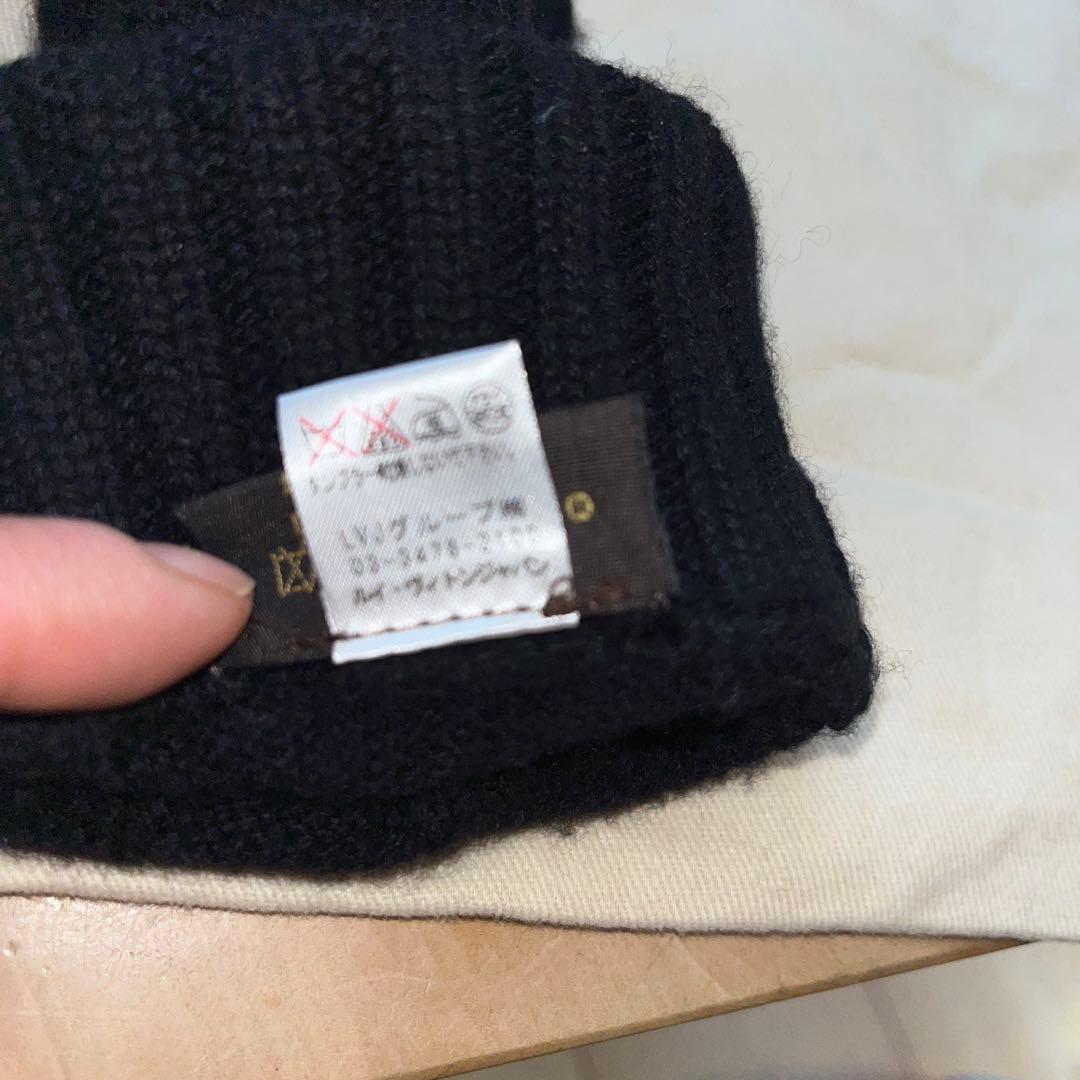 LUIS VUITTONカシミア手袋ブラック