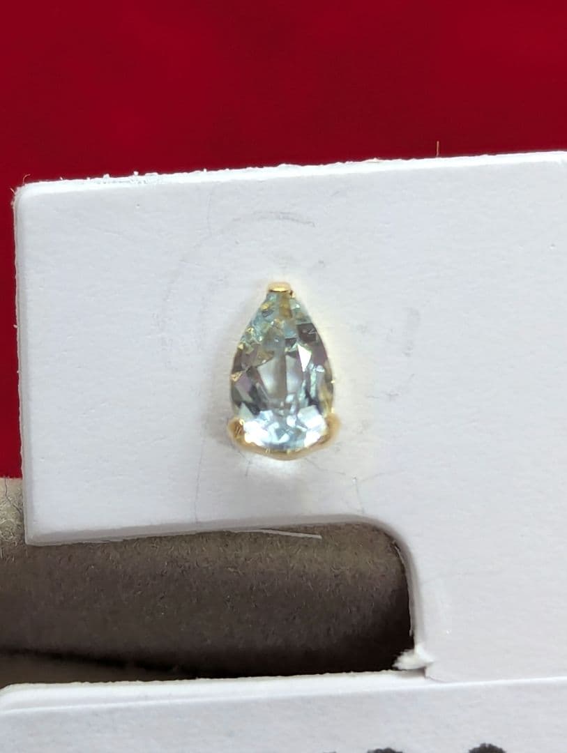 新年Sale！K18YG 天然 アクアマリンピアス 0.40ct