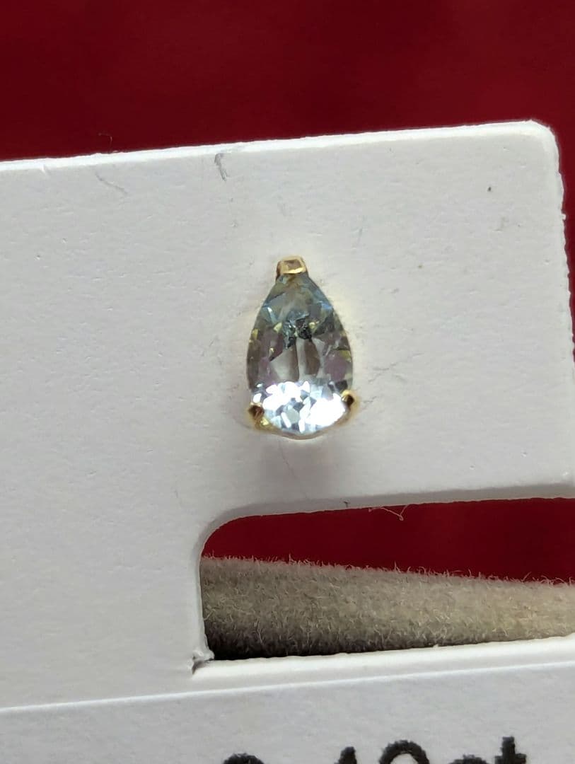 新年Sale！K18YG 天然 アクアマリンピアス 0.40ct