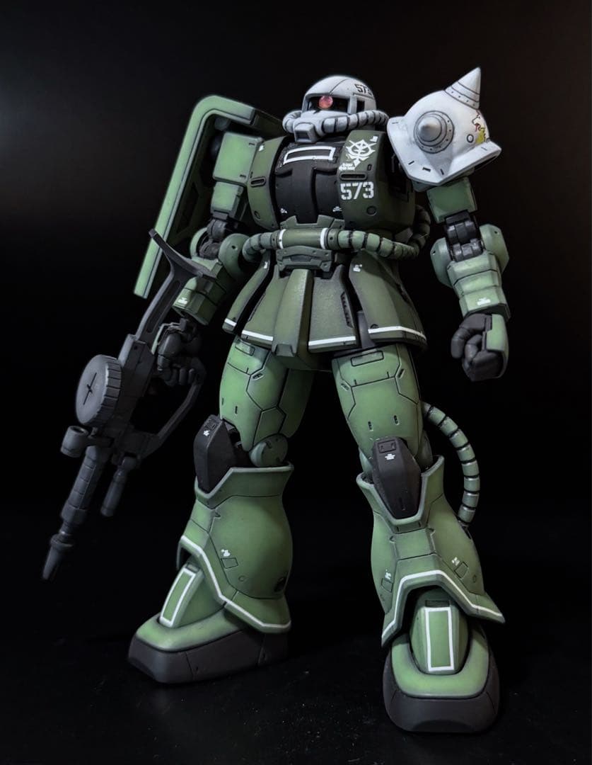 HG 1/144 ザクⅡ F型シン・マツナガ専用機 ガンプラ全塗装完成品