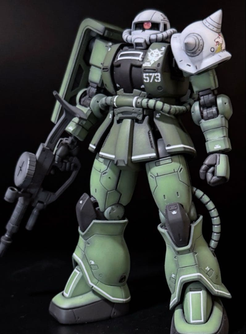 HG 1/144 ザクⅡ F型シン・マツナガ専用機 ガンプラ全塗装完成品
