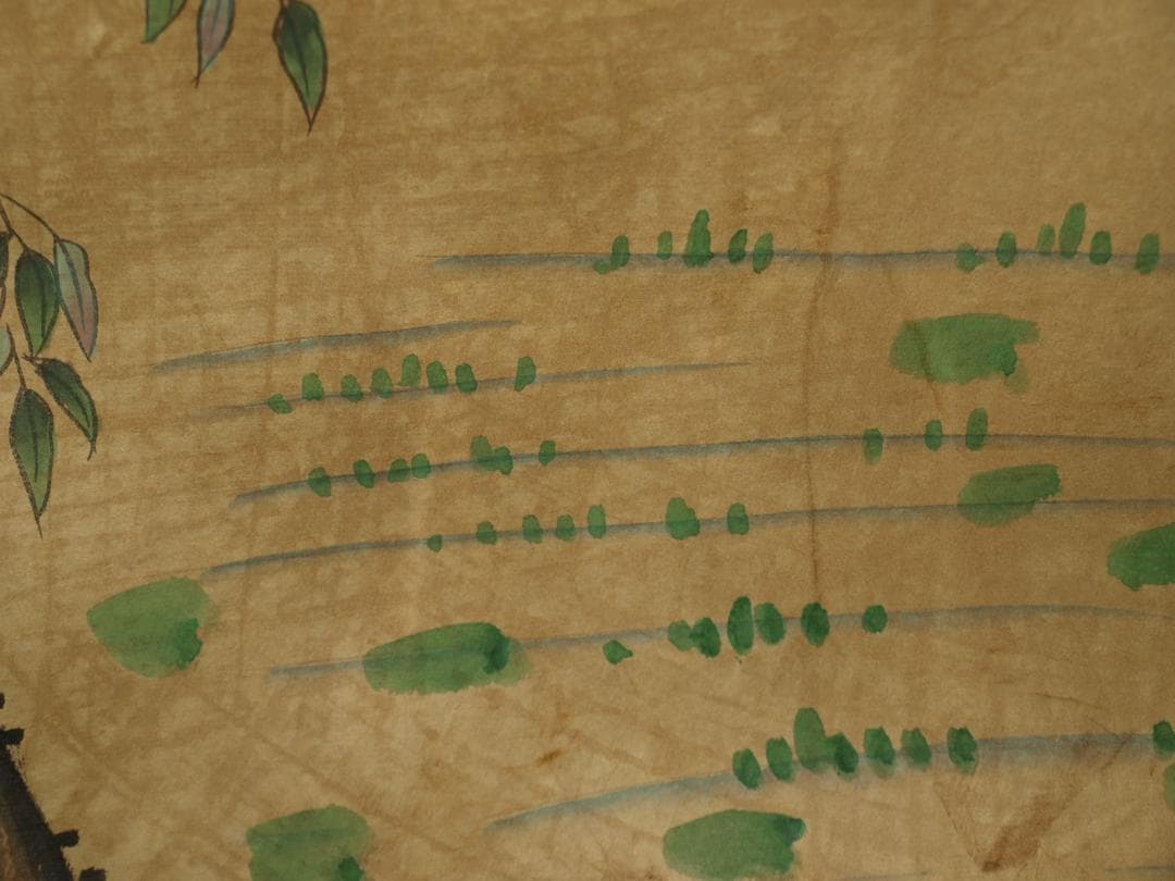 中国明時代の絵　激安骨董品　肉筆保証　掛け軸 古董品古美術 BD072A2-3