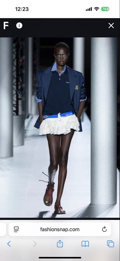 【新品未使用】現行品Miumiu ピケxポプリン ポロシャツ Mサイズ