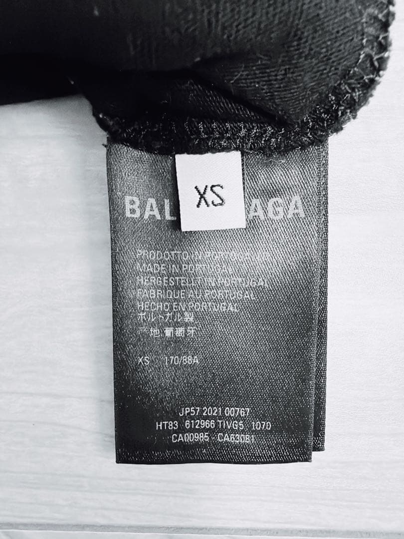 BALENCIAGA ブラック Tシャツ XS