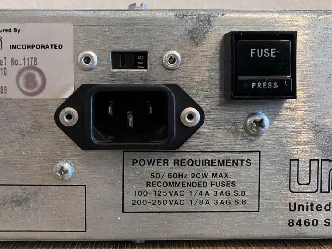 【希少】UREI 1178 ステレオピークリミッター/2Uラック付き