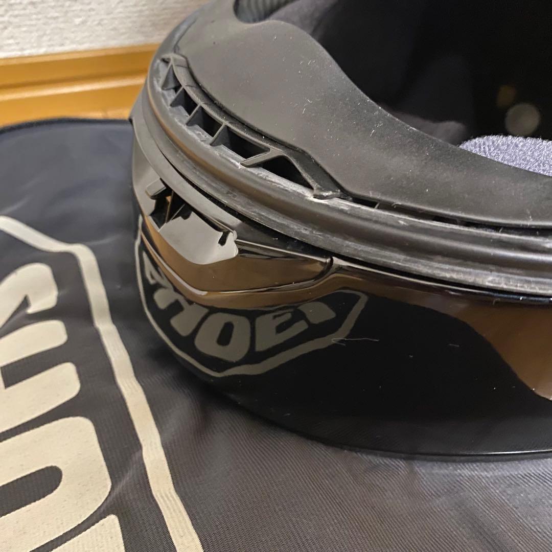 美品✨ SHOEI フルフェイスヘルメット ブラックW-4 XLサイズ 専用袋付