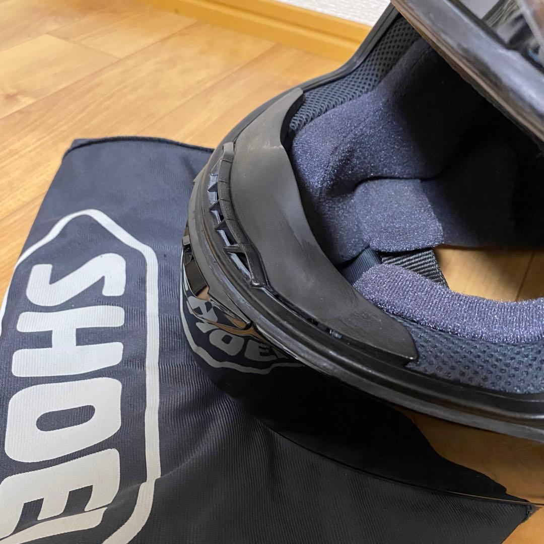 美品✨ SHOEI フルフェイスヘルメット ブラックW-4 XLサイズ 専用袋付