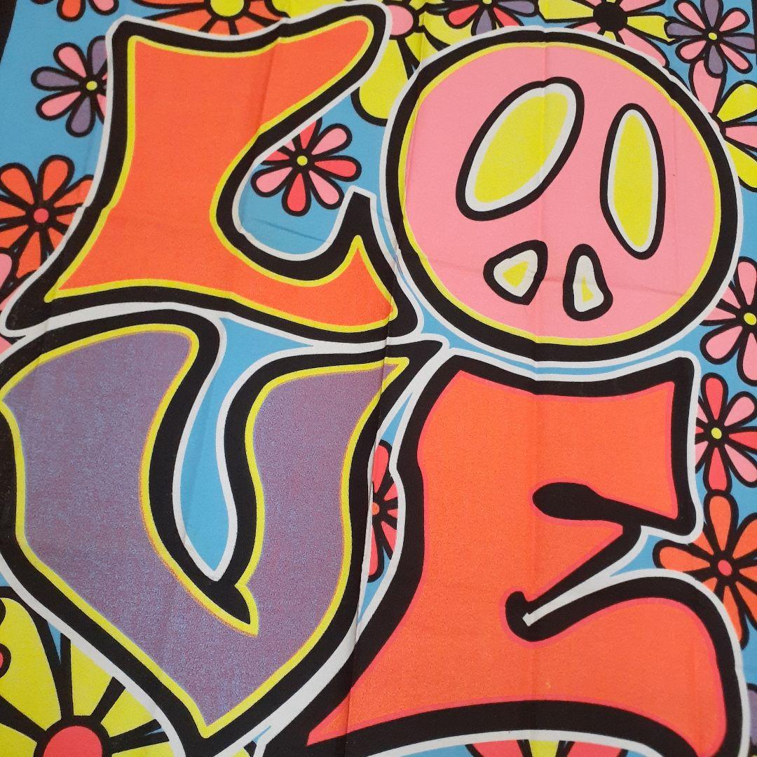 レア‼️ 夜光　LOVE&PEACE　フラワーポスター　サイケデリックポスター