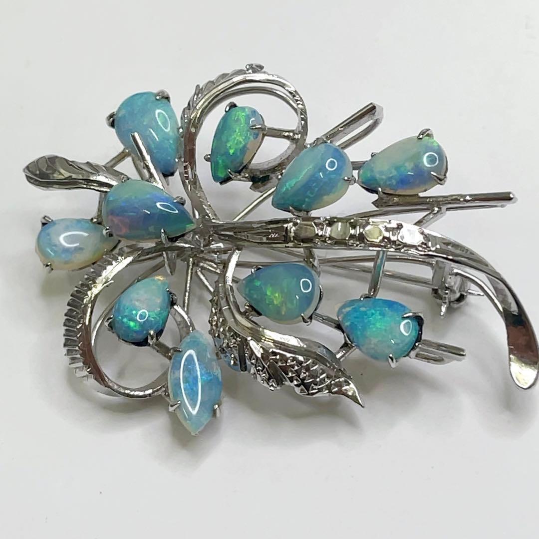 天然オパール ブローチ ヴィンテージ アクセサリー 天然石 opal