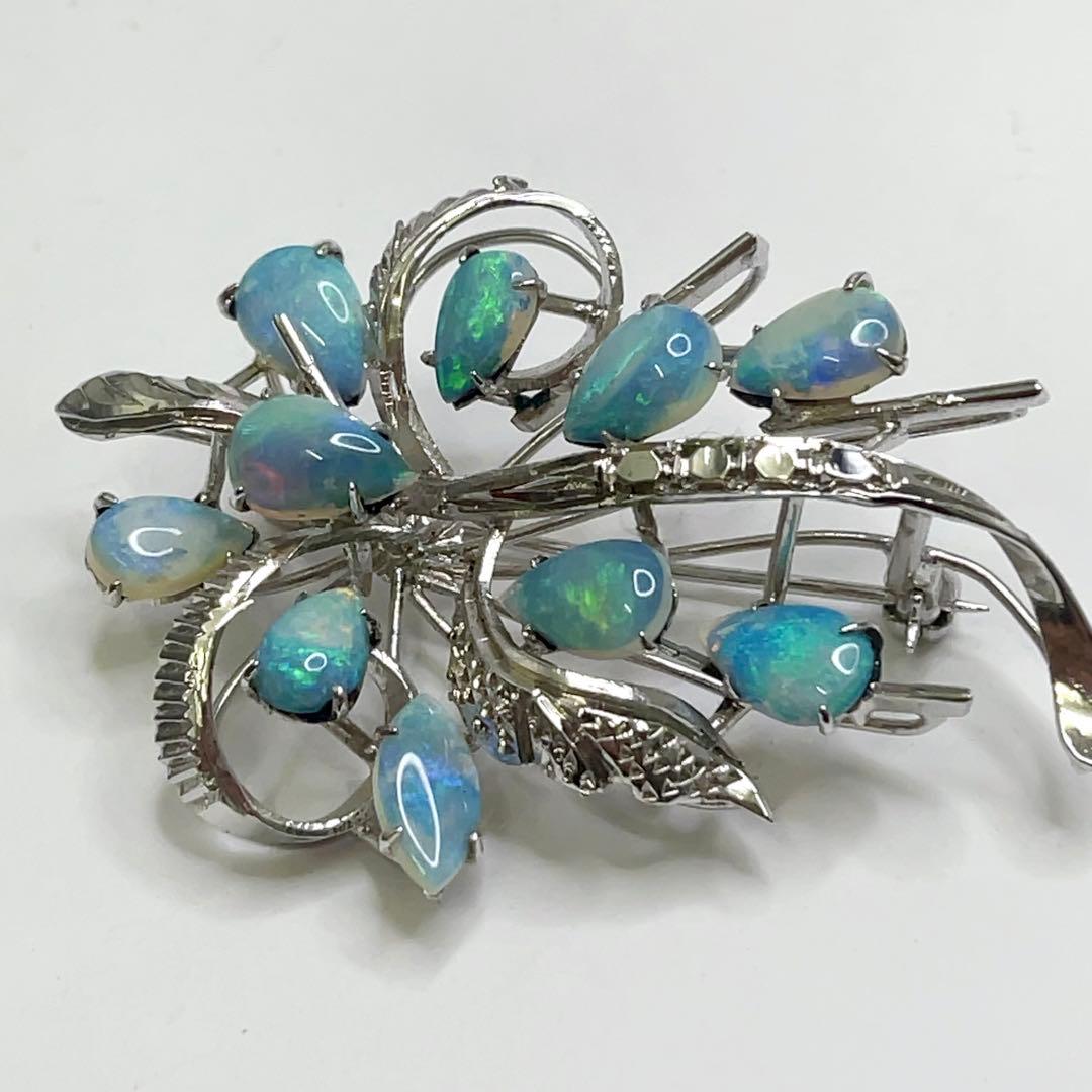 天然オパール ブローチ ヴィンテージ アクセサリー 天然石 opal