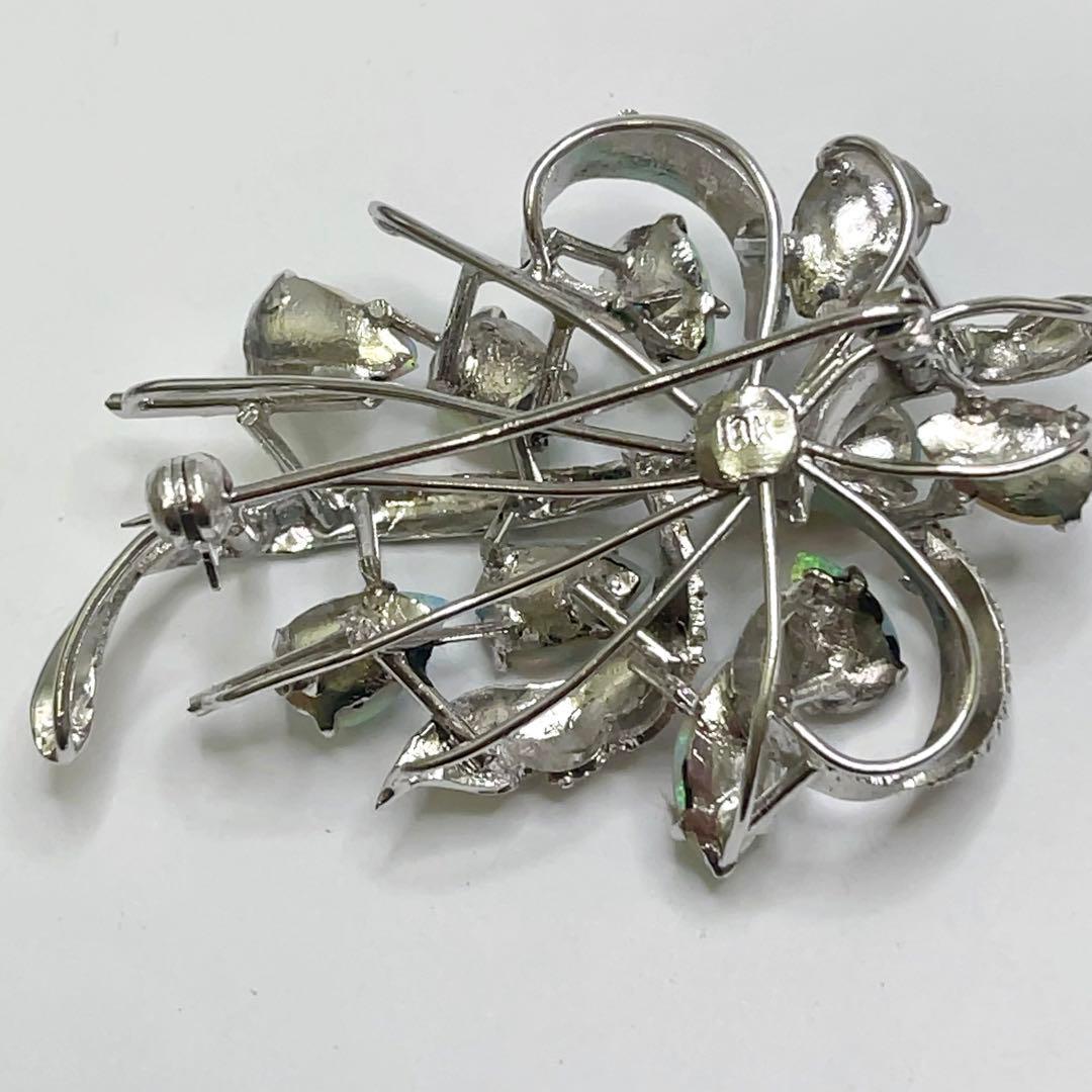 天然オパール ブローチ ヴィンテージ アクセサリー 天然石 opal