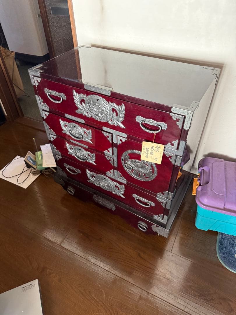 仙台箪笥 中型車箪笥 木地呂漆塗り 伝統工芸 民芸家具