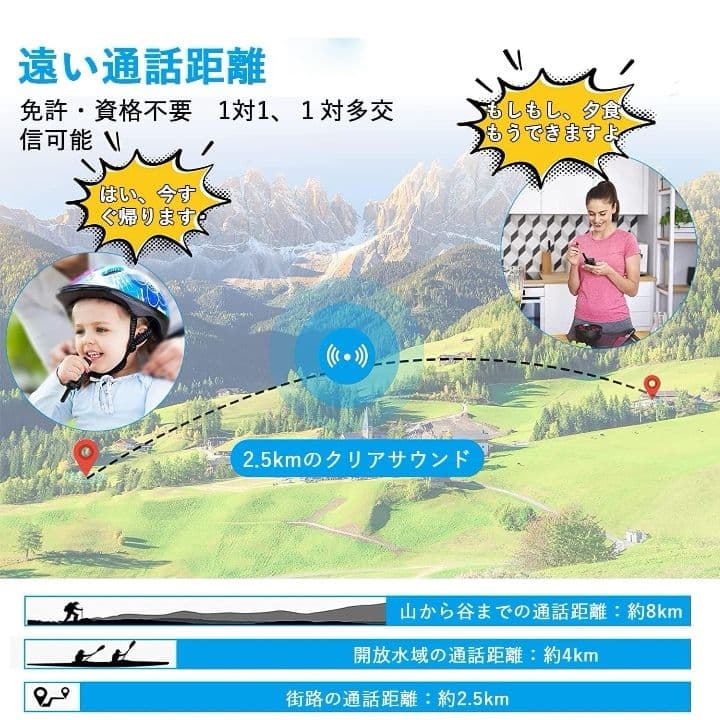 トランシーバー 無線機 免許不要 特定小電力 充電式 簡単操作 災害·地震