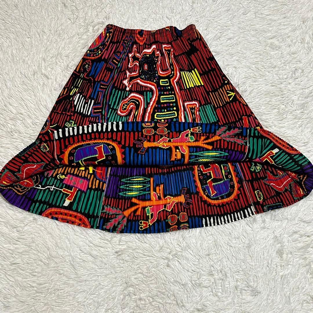プリーツプリーズ PLEATS PLEASE 総柄 スカート サイズ4