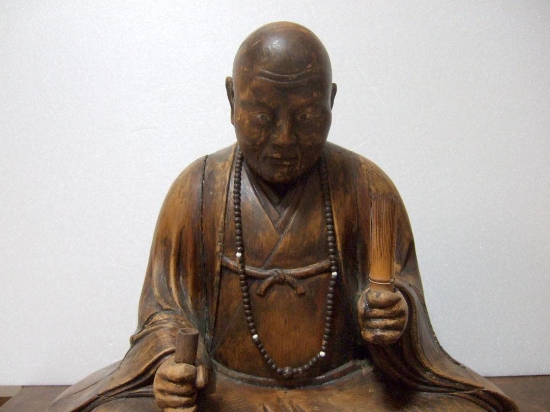 時代物 木造 玉眼 座像 仏像 寄木 仏教美術 木彫り