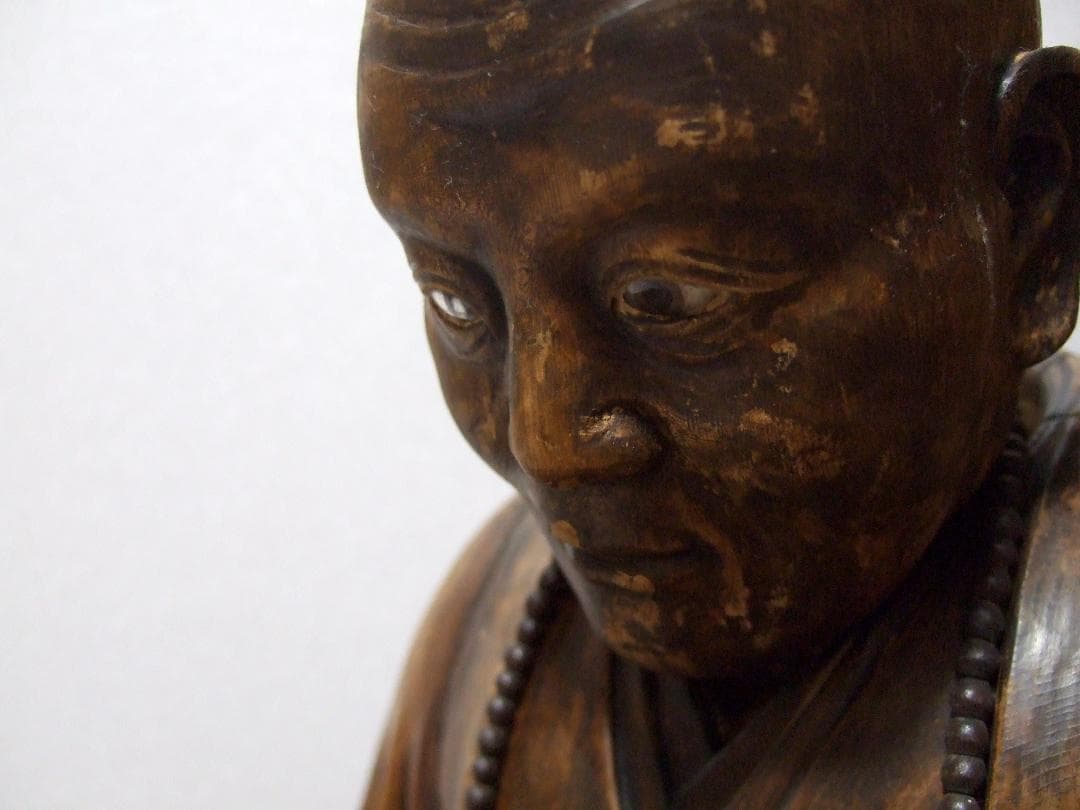 時代物 木造 玉眼 座像 仏像 寄木 仏教美術 木彫り