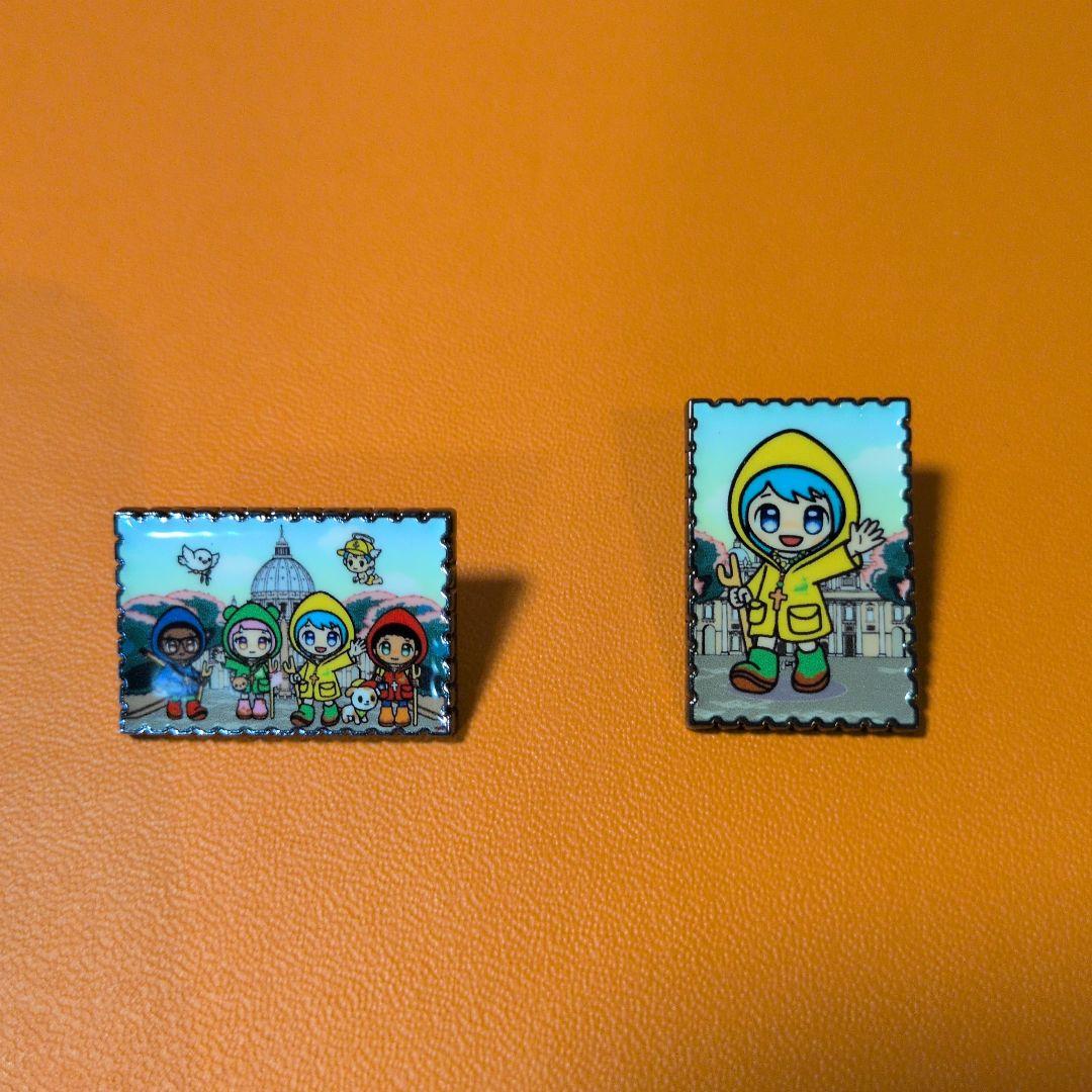 クリスタゲオルク③大阪関西万博イタリア館会場限定ピンバッジ　2個セット