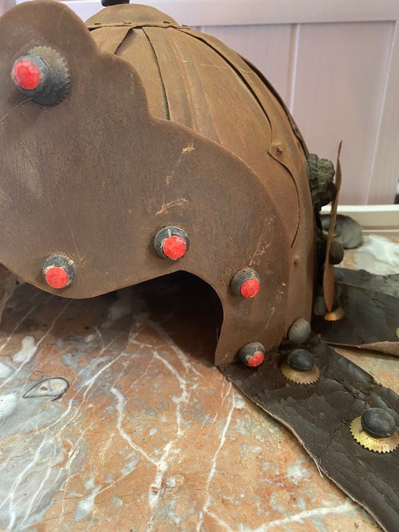 鳳羽兜♦️入手困難 中国歴史アンティーク 獅子型金具 中国武具２点セット♦️送料込