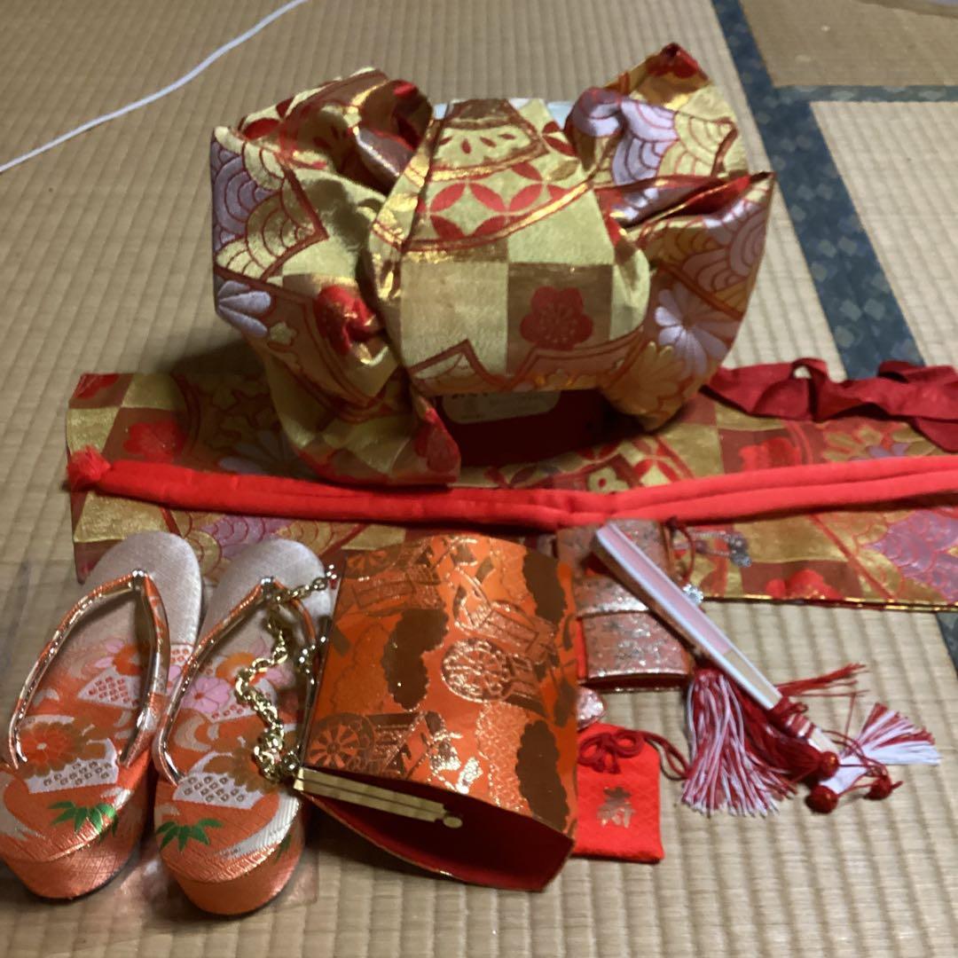 七五三七歳用のフルセット　帯幅18センチ　草履21、5センチ