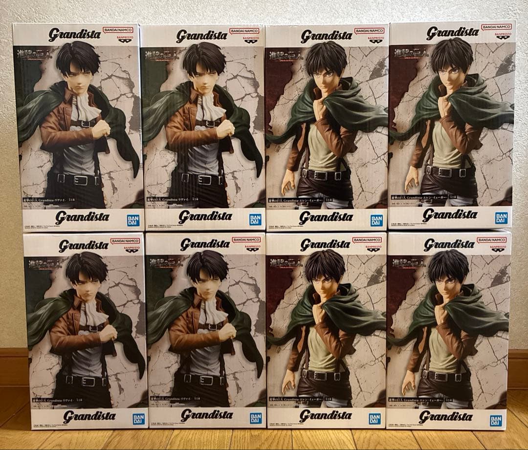 進撃の巨人 Grandista リヴァイ エレン フィギュア 計8個セット