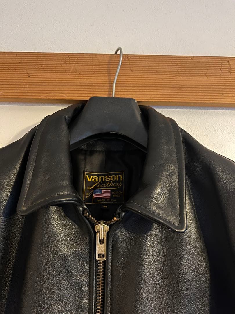 Vanson Leathers 黒　シングルライダースジャケット　サイズ38