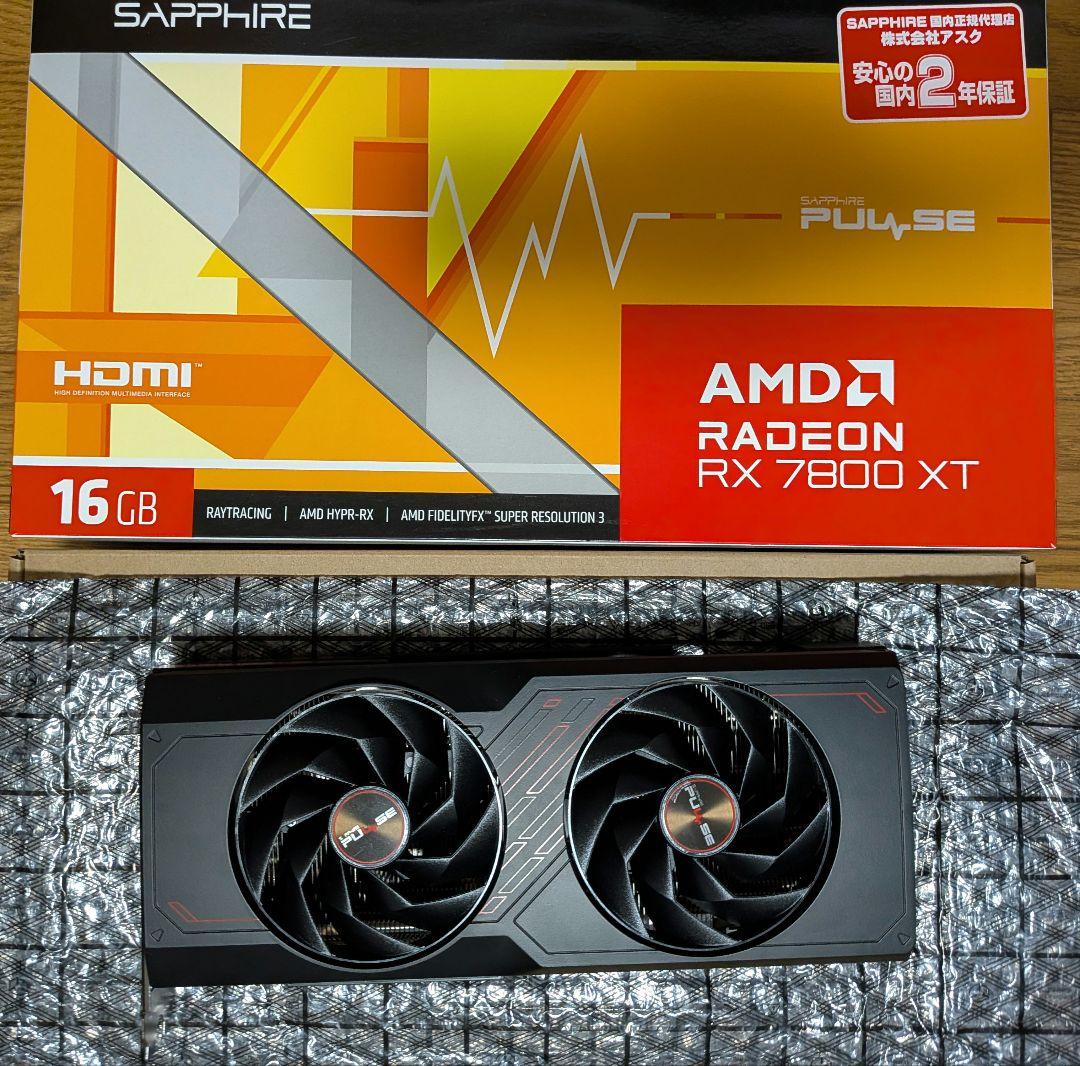 グラフィックボード・グラボ・ビデオカード AMD Radeon RX7800XT SAPPHIRE PULSE