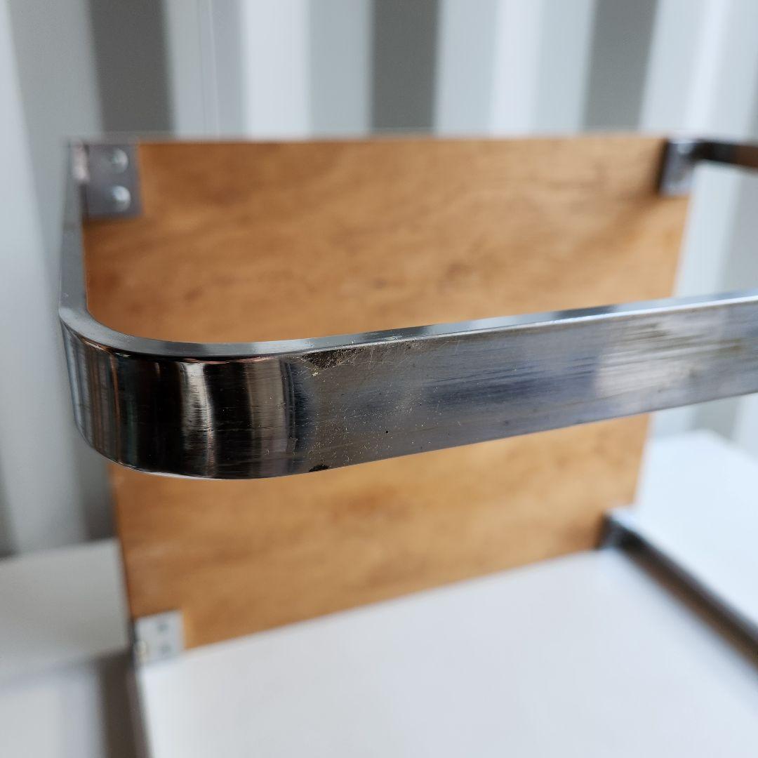 希少　ポストモダン　サイドテーブル　コーヒーテーブル　シルバーx白　45x45