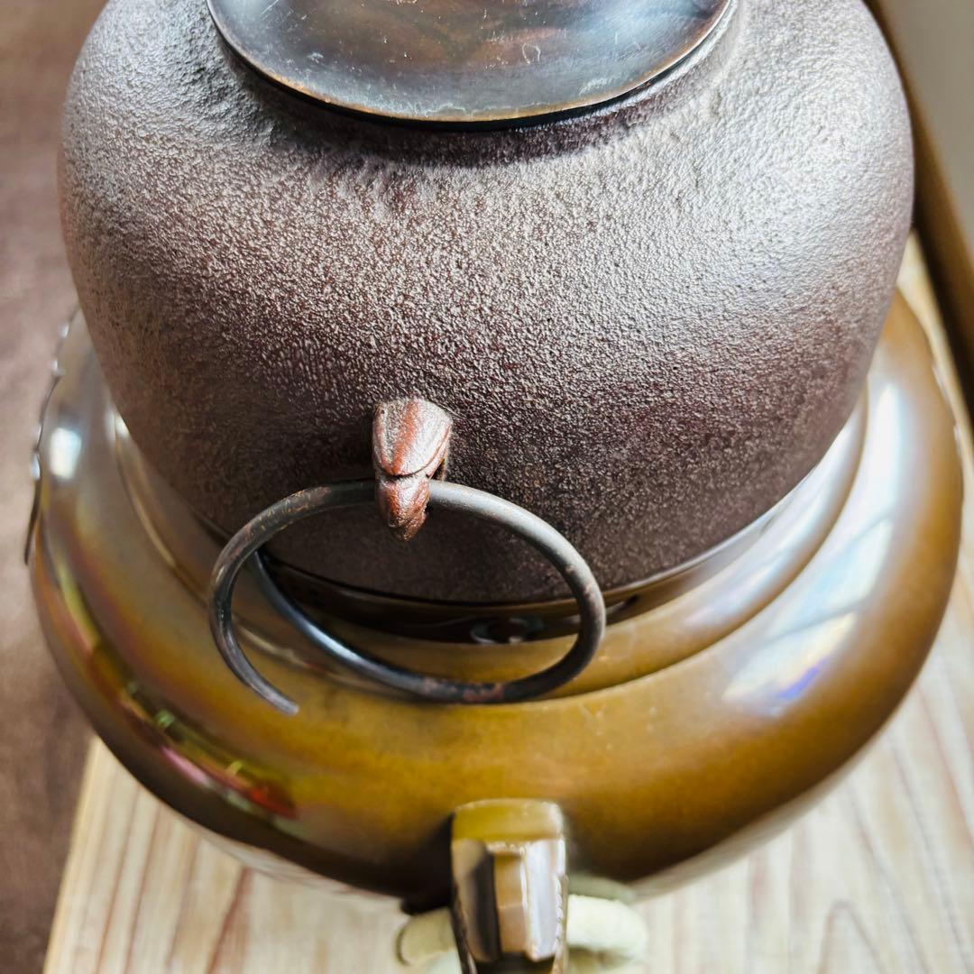 美品　人間国宝　高橋敬典　茶釜　唐津鬼面風炉　香峰　茶道具　風炉釜　茶の湯釜