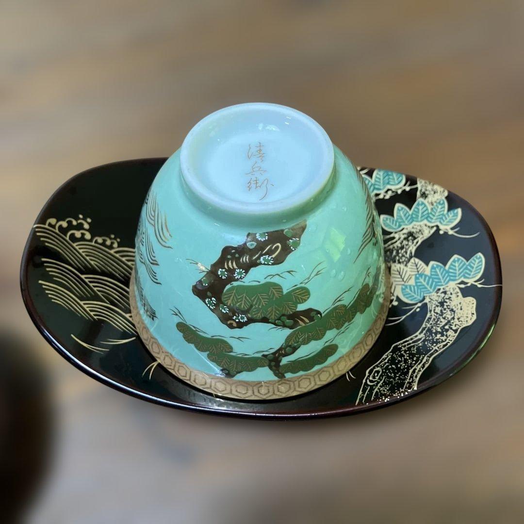 源氏物語　茶道具セット 急須と茶碗5個　清兵衛窯