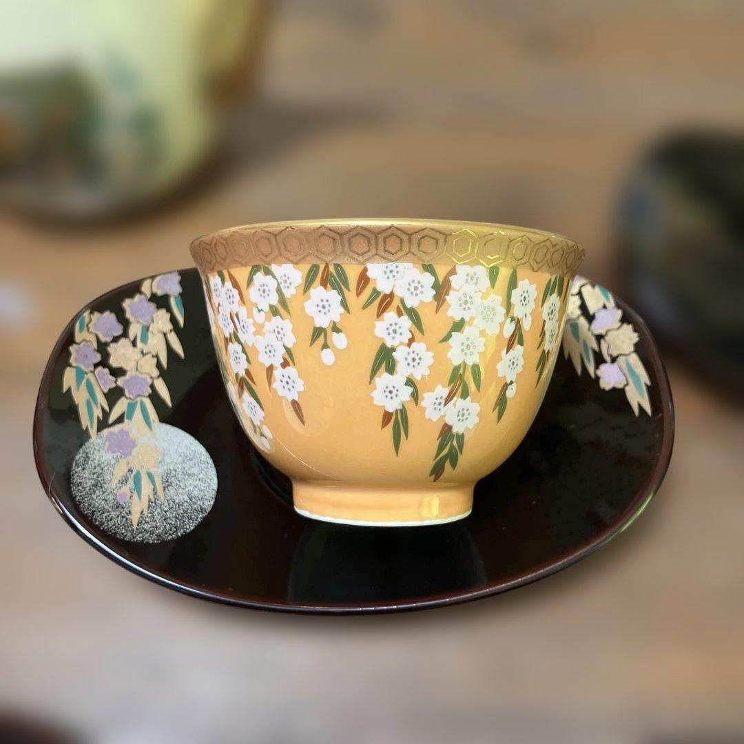 源氏物語　茶道具セット 急須と茶碗5個　清兵衛窯