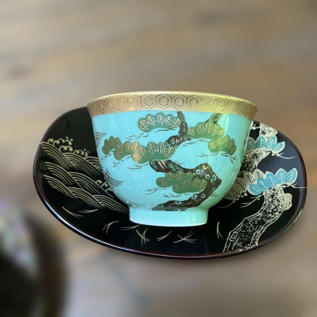 源氏物語　茶道具セット 急須と茶碗5個　清兵衛窯