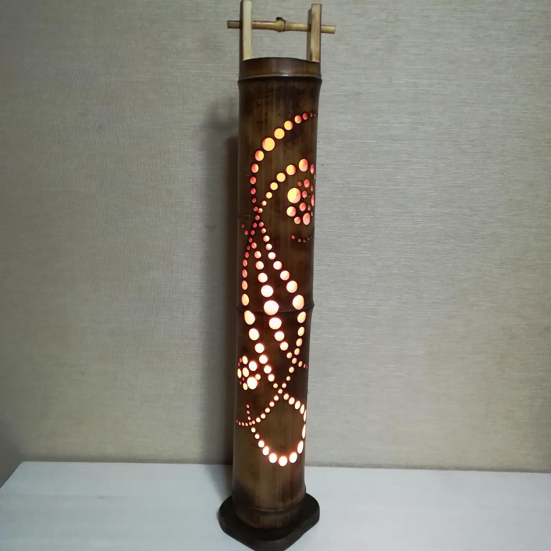 癒し灯火　竹灯籠　No23062