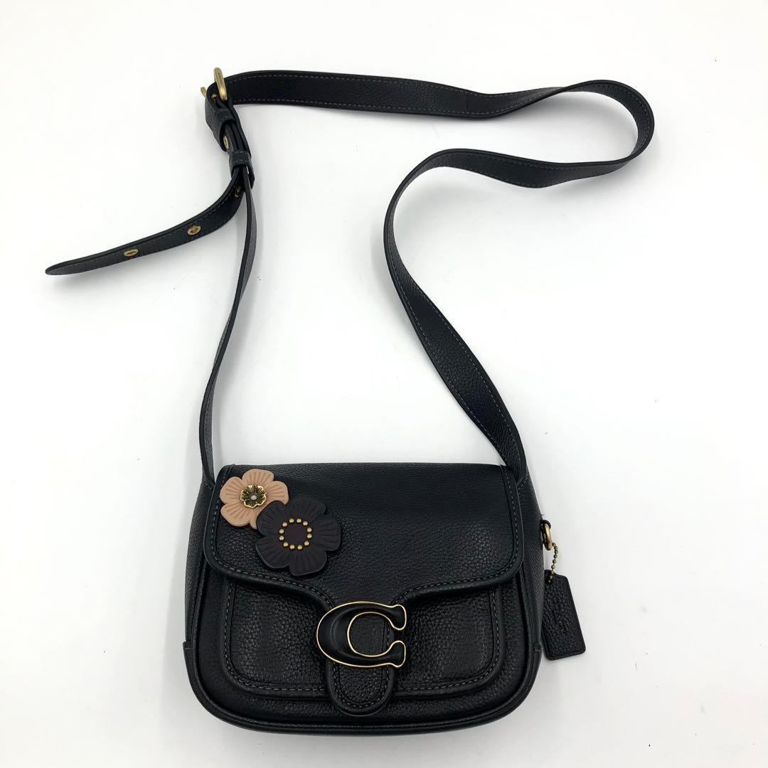 【極美品】コーチ タビー メッセンジャー19 ショルダーバッグ アップリケ 花柄
