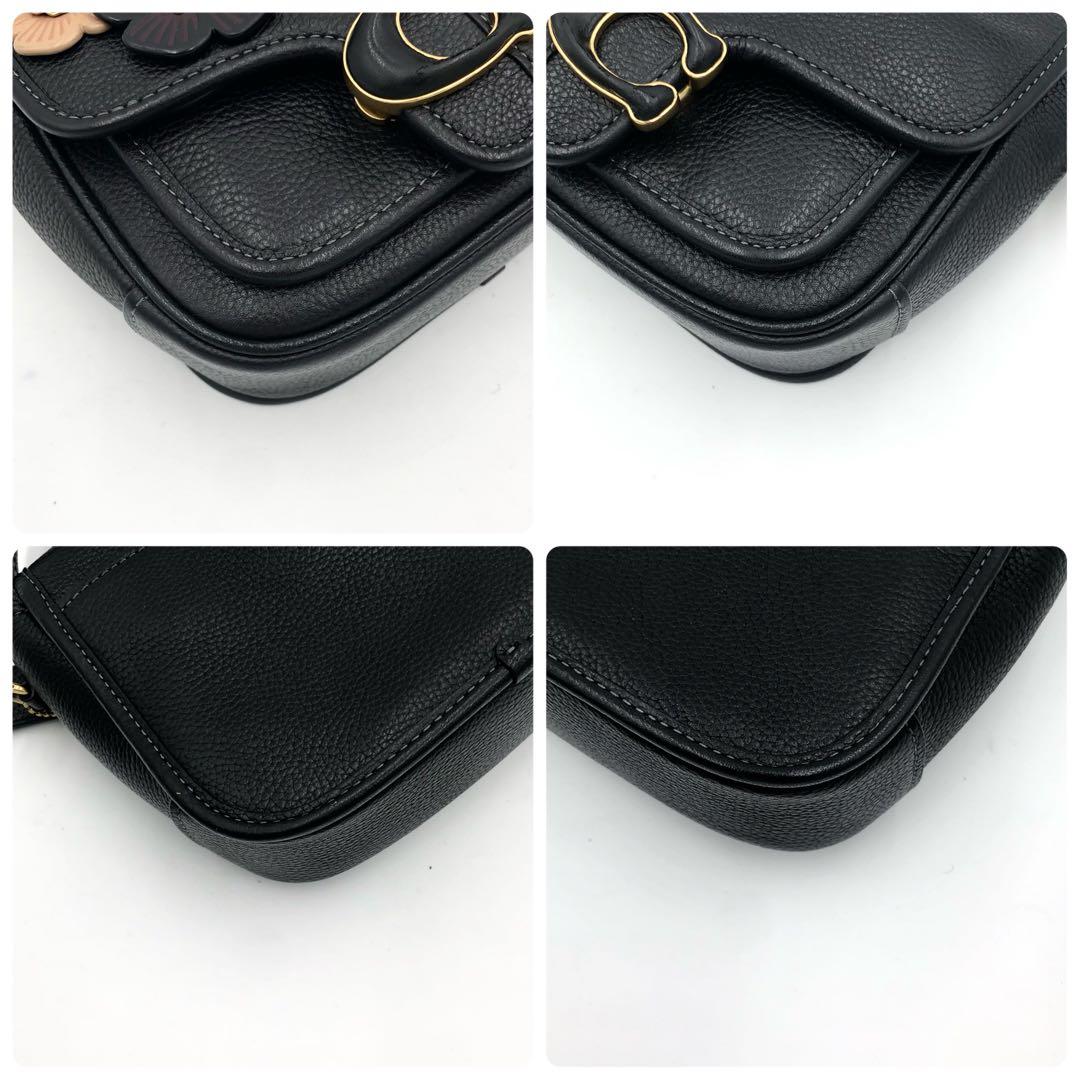 【極美品】コーチ タビー メッセンジャー19 ショルダーバッグ アップリケ 花柄