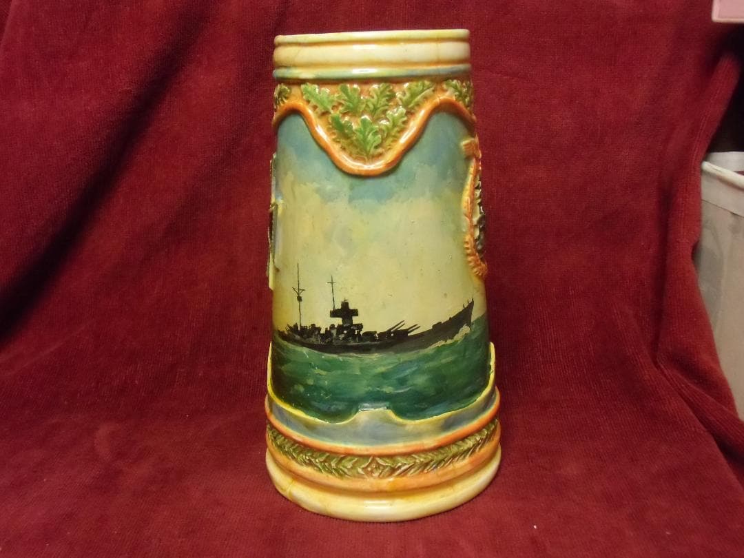 ＢＷドイツ軍/連邦軍＊戦艦ビスマルク号＊在郷軍人メンバー用ビアジョッキ（実物）