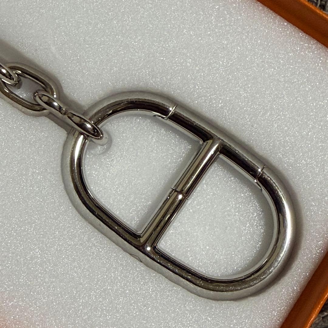 【しゃずな】HERMES シェーヌダンクル キーリング カラビナ