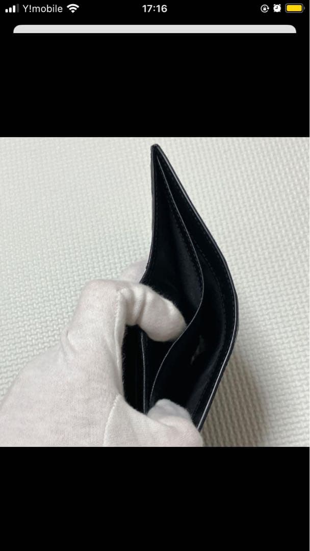 未使用　agnes b. アニエスベー レザー三つ折り財布　ブラック　黒