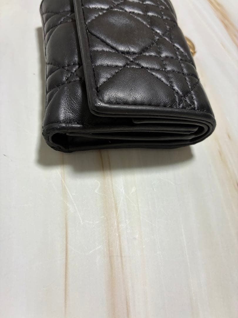 N*A様 Dior ロータスウォレット ブラック 三つ折り財布