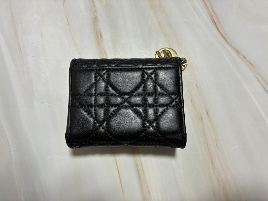 N*A様 Dior ロータスウォレット ブラック 三つ折り財布