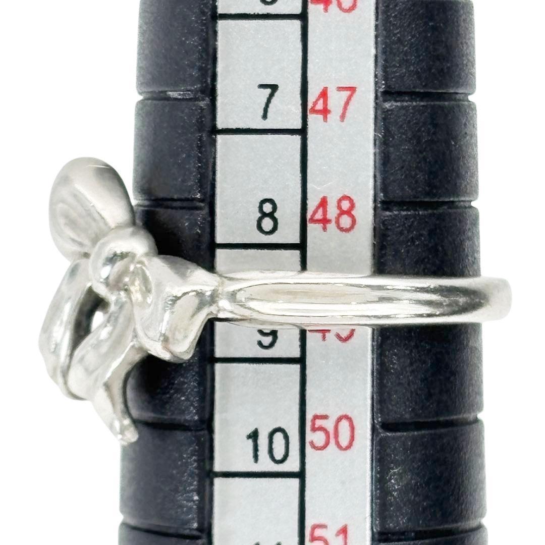 【美品】ティファニー リボンモチーフリング 指輪 1990年 シルバー 8M18